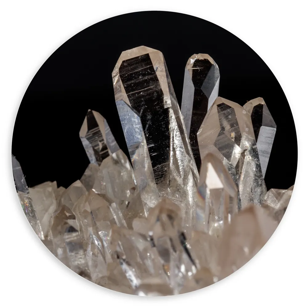 Dibond Muurcirkel - Kristal - Doorzichtig