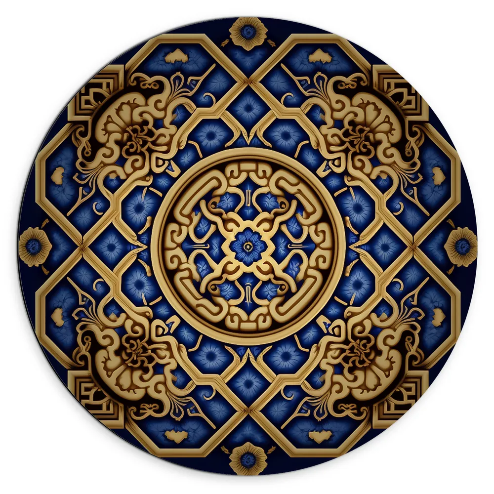 Dibond Muurcirkel - Mandala - Figuren - Vormpjes
