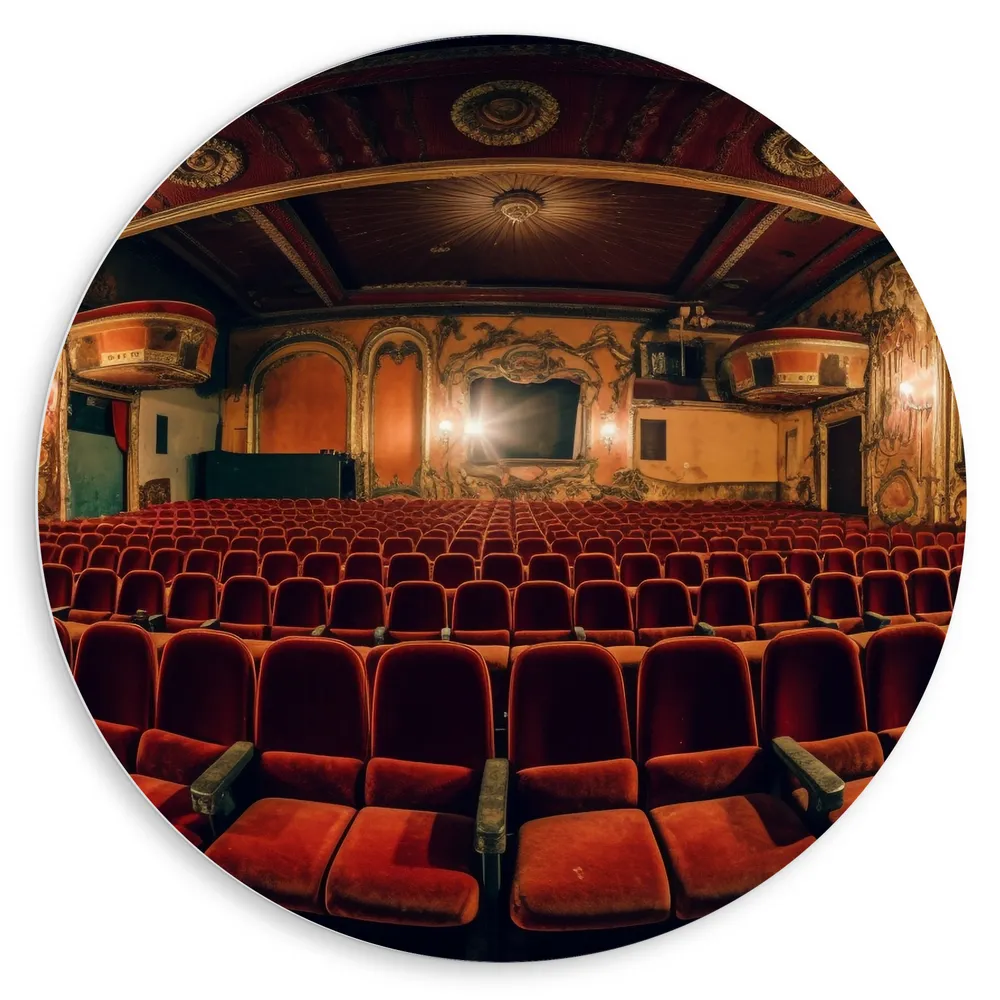 Dibond Muurcirkel - Leeg Chique Theater