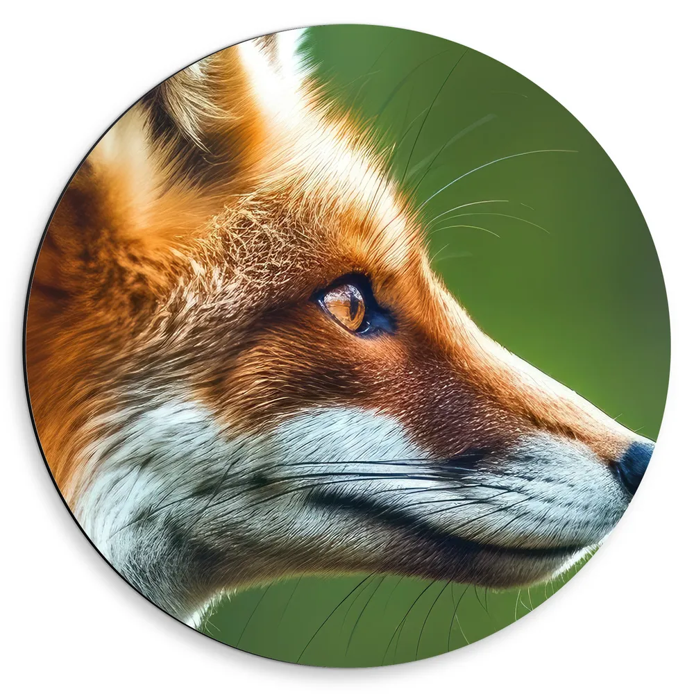 Dibond Muurcirkel - Vos - Wild - Natuur