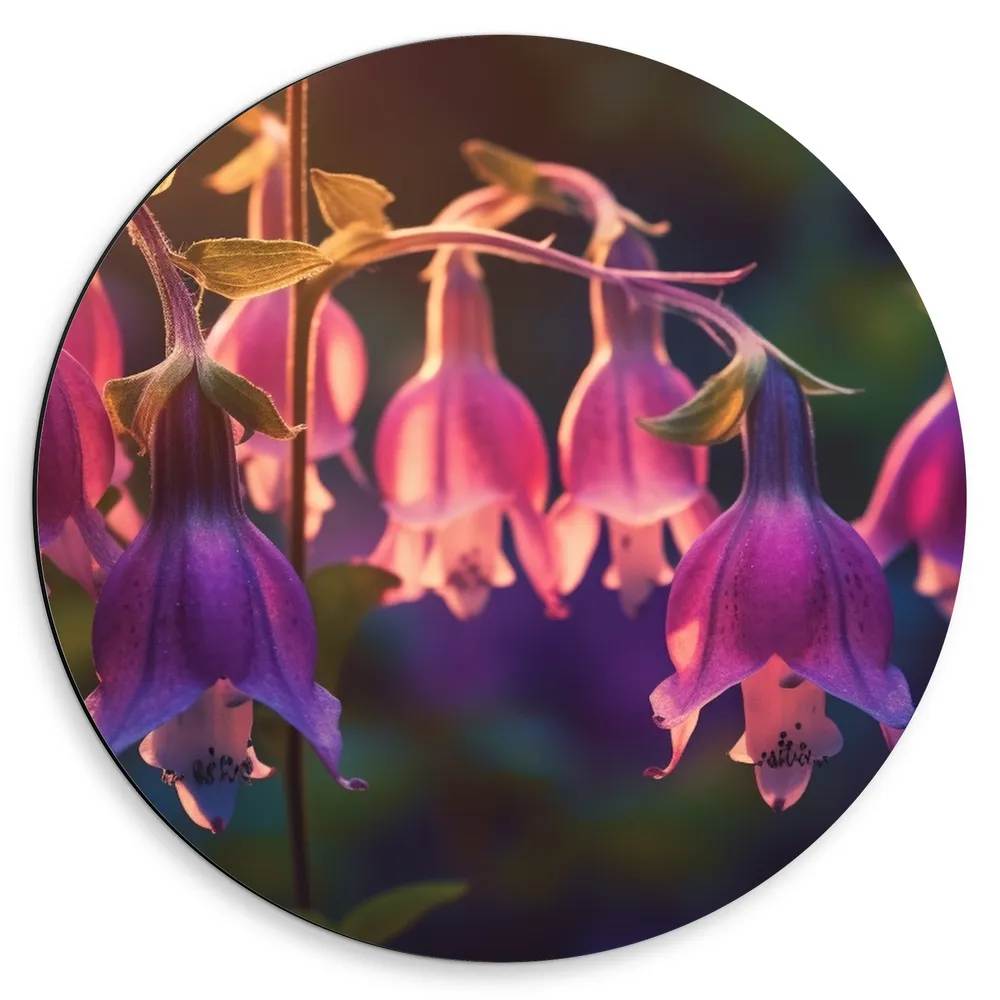 Dibond Muurcirkel - Bloemen - Hangen - Blaadjes