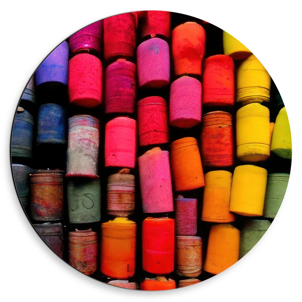 Dibond Muurcirkel - Verschillende Kleuren met Verf Bespoten Blikken