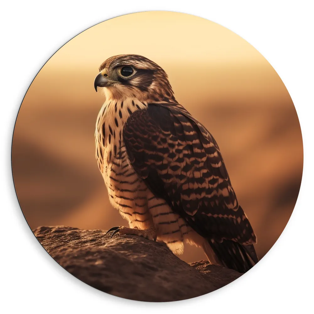 Dibond Muurcirkel - Roofvogel - Vliegen - Snavel