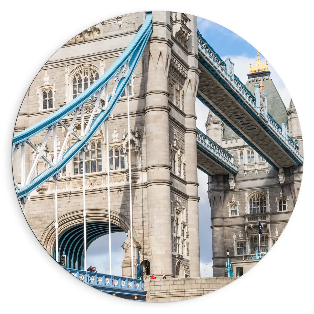 Dibond Muurcirkel - Londen - Stad - Brug