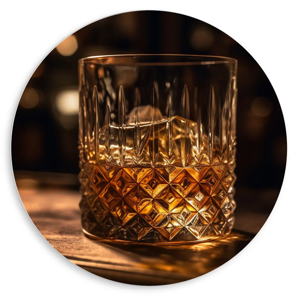 Dibond Muurcirkel - Whisky - Bar - Alcohol